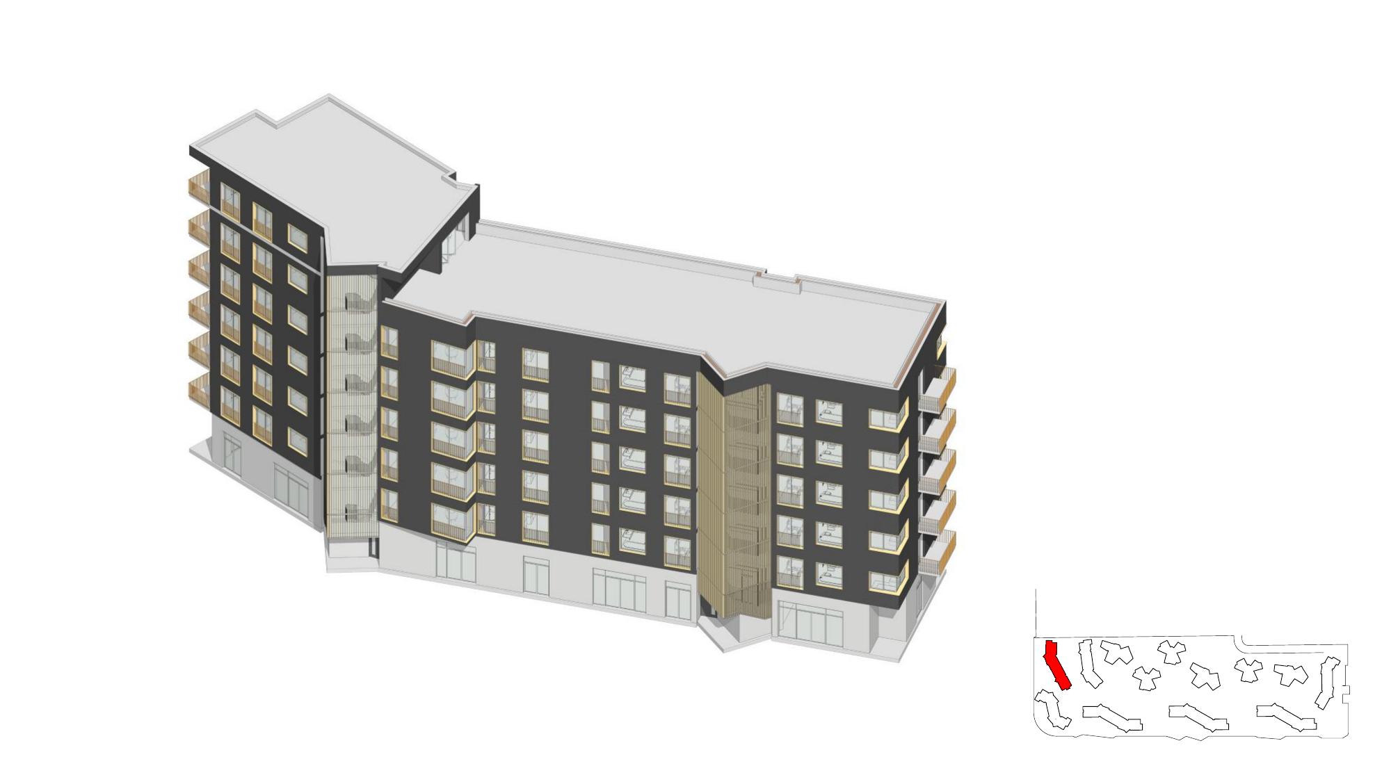 Building massing render